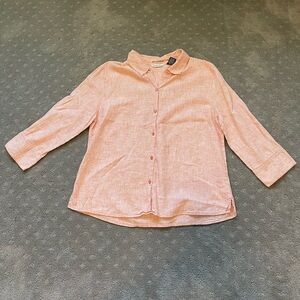 Goodclothes Textured Linen Button Down Shirt Size Large